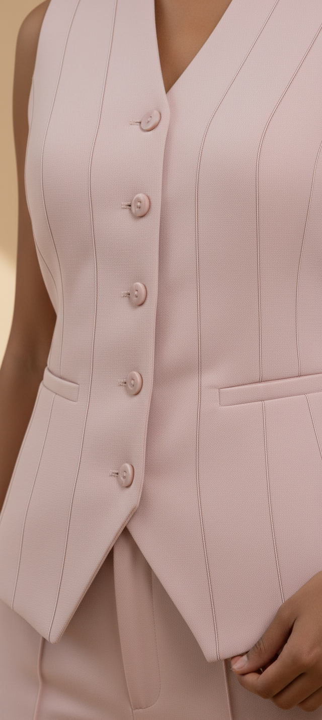 celestia pinstripe waistcoat & high rise wide leg trouser set celestia pinstripe waistcoat & high rise wide leg trouser set