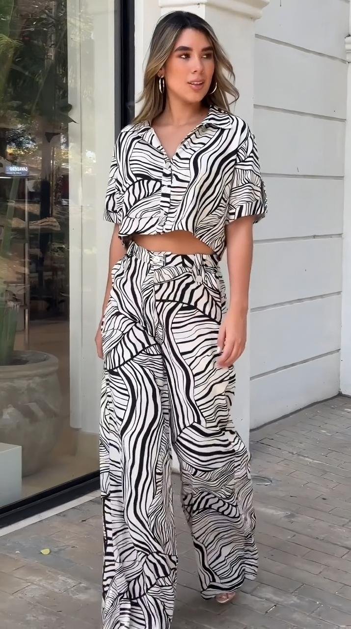 midnight marble satin co ord set: asymmetrical off shoulder tunic & wide leg trousers midnight marble satin co ord set: asymmetrical off shoulder tunic & wide leg trousers